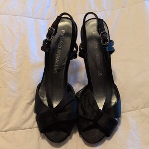 Pedro Miralles Black Strappy Heels
